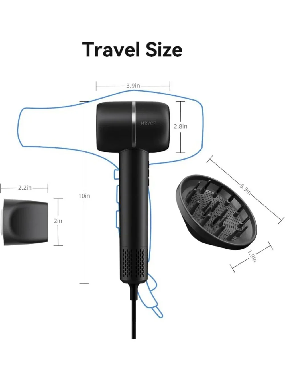 High-Speed Negative Ionic Hair Dryer | 5X Faster Drying, Less Heat Damage, 160K